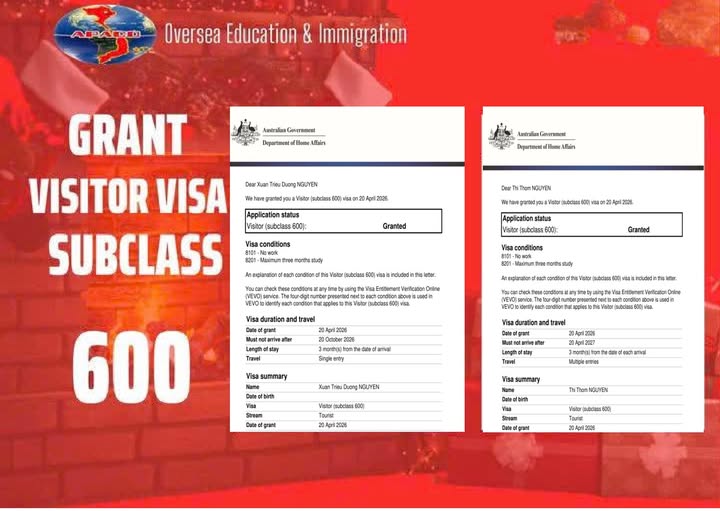 ĐẦU TUẦN ĐÓN VISA ÚC CHUẨN BỊ CHO KỲ NGHỈ LỄ DÀI